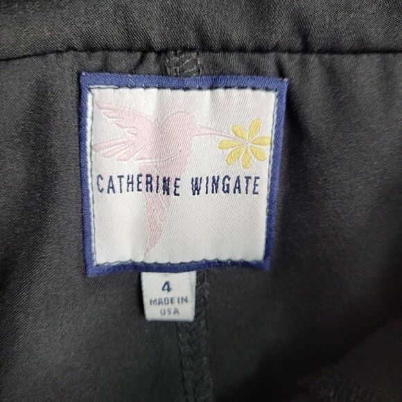 Catherine Wingate Skirt Golf A-line Mini Stretch Black‎ Pockets 4 Flawed - Picture 4 of 7